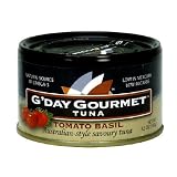G'Day Gourmet Tuna, Tomato Basil, 3.5-Ounce Cans (Pack of 12)
