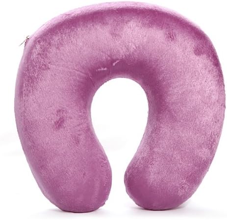 U Shaped Rest Memory Foam Comfort Neck Cushion Pillows-Purple