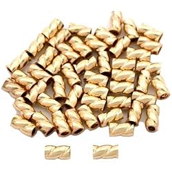 50 Gold Filled Crimp Tube Beads Jewelry Beading 3mm