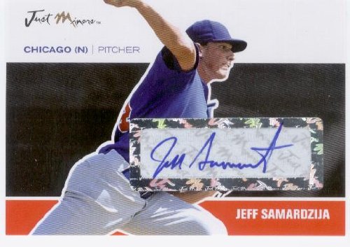 2007 Just Minor Just Autographs Signatures Black 43 Jeff Samardzija - Notre Dame - Chicago Cubs (Rookie Parallel - Autographed - Serial #'d to 25 - Baseball Cards)