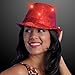 Red Sequin Light Up LED Fedora Hat