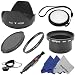 Accessory Kit for Olympus Camedia C-3030 C-3040 C-4000 C-4040 C-5050 - Includes: Aluminum Lens Adapter Tube + UV Filter + Tulip Lens Hood + White Balance Lens Cap + Snap On Lens Cap + Cap Keeper + Lens Cleaning Pen + MagicFiber Microfiber Cleaning Cloth