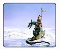Arctic Dragon Rider Mousepad