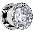 7/16" Stainless Steel Star CZ Screw Fit Tunnel