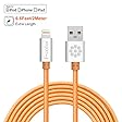iPhone 6 Charger, 6ft Nylon Braided Cable 8 pin Lightning Connector to USB Data Sync Charger F-color™ Apple MFi Certified for iPhone 6 6 Plus 5 5s 5c, iPad Air 2 mini, iPod 5 and more - Orange