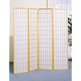 4 Panel Natural Room Divider Shoji Screen