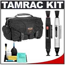 Tamrac 5612 Pro 12 Camera Bag (Black) + Accessory Kit for Canon Rebel XSi, XS, T1i, XTi, 40D, 50D, Nikon D40, D60, D5000, D90, D300, D700, Olympus Evolt E-30, E-450, E-520, E-620, and Sony Alpha A200, A300, A350, A700 Digital SLR Cameras