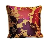 Rose Tree Monrovia 18-Inch Square Floral Pillow, Gold