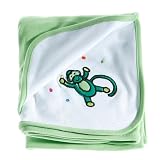 Anna Claire Beautiful Designed Baby Receiving Blanket, Double Sided Designs, Swaddle Blankets (Monkey See Monkey Do) ~ ZZ Home