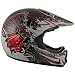 THH TX-10 MotoCross Helmet Skull & Web Design Red & White