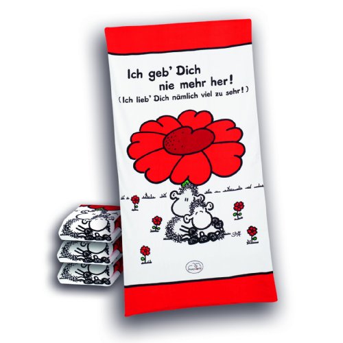 Herding 617315516 Strandtuch Sheepworld \"rote Blume\" / 75 x 150 cm Preisvergleich