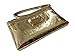 Michael Kors Large Wristlet in Pale Gold Monogram Mirror Metallic