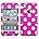 White Polka Dots (Hot Pink)/Electric Purple
