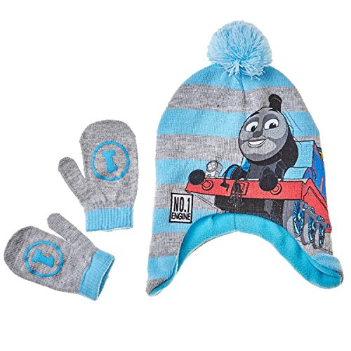 Thomas the Train Little Boys Toddler Winter Hat and Mitten Set