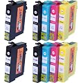 10 x XL Tintenpatronen kompatibel zu Epson T1281, T1282, T1283, T1284, Schwarz, Cyan, Magenta, Gelb