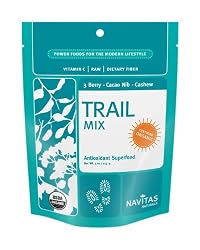 Navitas Naturals Trail Mix, 3 Berry-Cacao Nib-Cashew, 4-Ounce Pouches (Pack of 4)