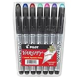 Pilot Varsity Disposable Fountain Pen Assorted Ink 7-Pack Pouch (90029)