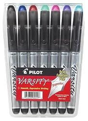 Pilot Varsity Disposable Fountain Pen Assorted Ink 7-Pack Pouch (90029)