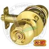 NUSET Berkeley Series Keyed Alike Entry Door Lock (Brass)