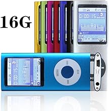 G.G.Martinsen 16 GB Slim 1.78" LCD Mp3 Mp4 Player Media/Music/Audio Player with accessories-Blue Color