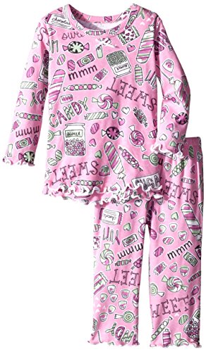 Sara's Prints Baby Girls' Ruffle Top and Pant Pajama Set