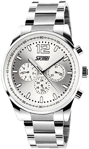 Steel Analog Quartz Wrsit Watches for Business Men