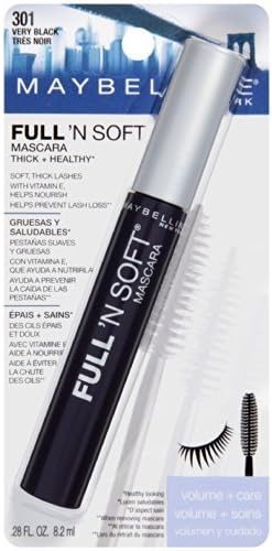 Maybelline Full N Soft Mascara Black .16 Oz, Pack of 6