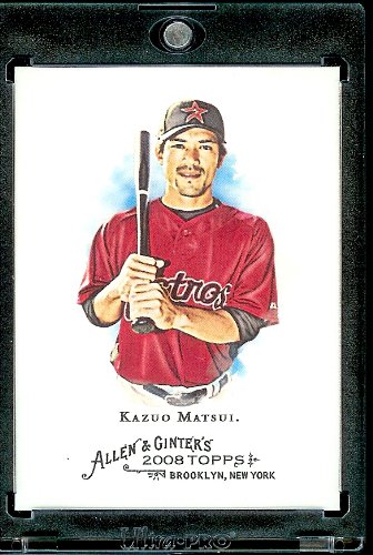 2008 Topps Allen and Ginter # 48 Kazuo Matsui ( Houston Astros ) MLB Baseball Card in Protective Display Case!