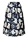 Choies Women's Cute Cat Print High Waist Skater Midi Skirt