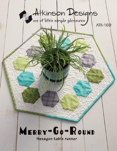 PATTERN - Merry-Go-Round Hexagon Table Runner by Atkinson Designs - 19" x 21 1/2" - Item #ATK169