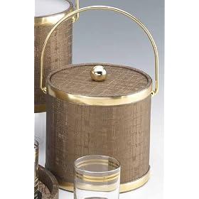 Kraftware 45661 Scandia - Bronze 3 Quart Ice Bucket with Vinyl Cover, Bands and Bale... by Kraftware