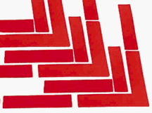 Red Vinyl Gym Boundary Markers - Set of 24