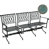 Windham Castings American Gothic Independent Spring Triple Settee Frame Only, Grecian Green