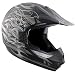 Hawk Flamma Grey Matte Black Motocross Helmet