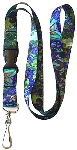 Buttonsmith® Van Gogh Irises Premium Lanyard