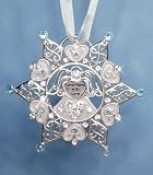 Christmas Ornament - Remembrance Snowflake with White Ribbon