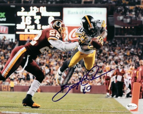 Santonio Holmes Autographed Pittsburgh Steelers 8x10 Photo - Super Bowl 43 MVP