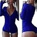 Women's Long Sleeve Bodysuit Polyester Cotton V-Neck top Leotard top Jumpsuit
