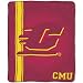 Central Michigan Chippewas NCAA Royal Plush Raschel Blanket (Jersey Mesh Series) (50