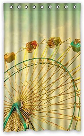 Customized Ferris Wheel Pattern Window Curtain 52"x84" (one piece)