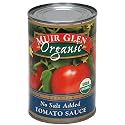 Muir Glen Organic Tomato Sauce, No Salt Added, 15-Ounce Cans (Pack of 12)
