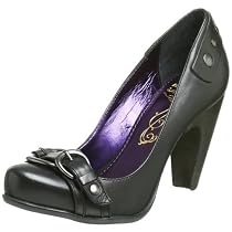 Bronx  Women's Zari Buckle Pump,Black,38 EU (US Women's 8 M)