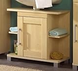 Waschbeckenunterschrank 935 Badmöbel Poseidon in Ahorn Nachbildung 4 Ablagen, 1 Tür 3670016