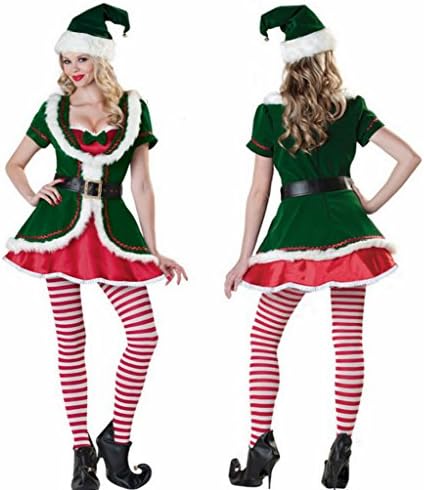 Nicewishes Costumes Women's Santa's Helper Adult/Women's Holiday Honey Elf Costume