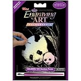 Royal Brush Mini Holographic Foil Engraving Art Kit 5 by 7-Inch, Bamboo Panda