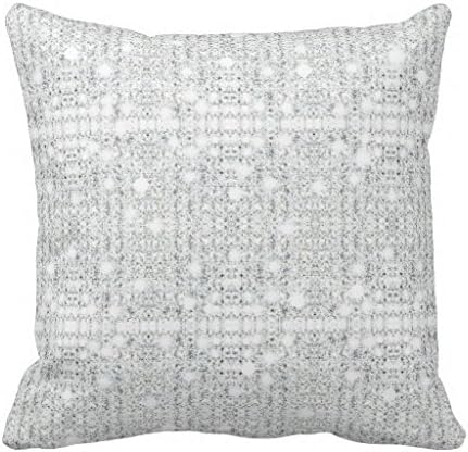 White Silver Gray Bling Diamond Glitter Pillow Case