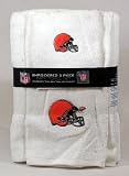 White Cleveland Browns NFL 3 PC Embroidered Bath Towel Set