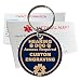 Hearing Dog Identification Dog ID Tag Custom Engraved Round Plastic Made in USA - Navy Blue - Large