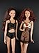 Underwear Bra and Panty Set in Black and Gold with Nightie Made to Fit the Barbie Doll
