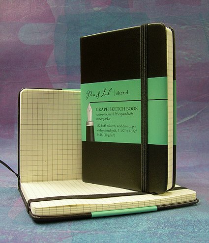 Pen & Ink Graph Sketch Book- 3-1 2x5-1 2 Inch Image Pen & Ink Graph Sketch Book- 3-1 2x5-1 2 Inch